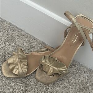 Gold Strappy Heels by ALDO
